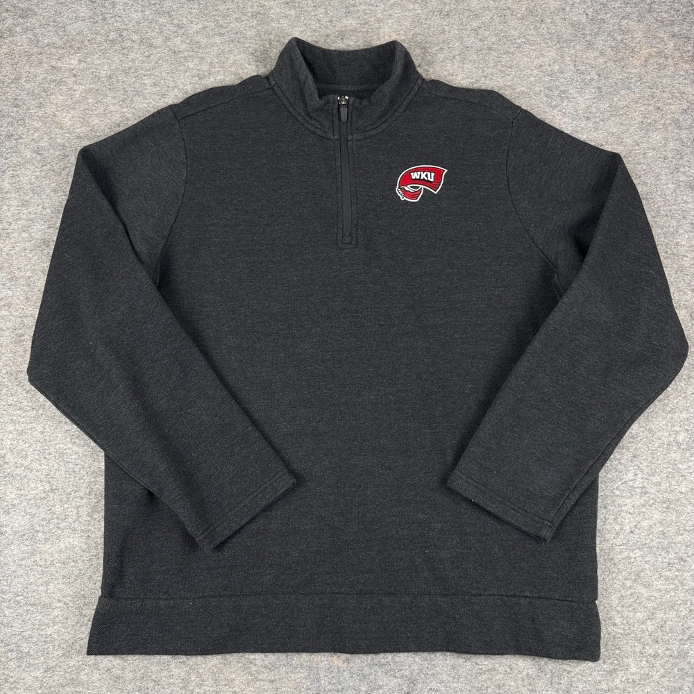 Antigua 1/4 Zip Western Kentucky Hilltoppers WKU Pullover Sweater Mens Large L